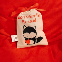 Sac cadeaux de St-Valentin - Mon valentin ou ma valentine - 3 modèles d'animaux
