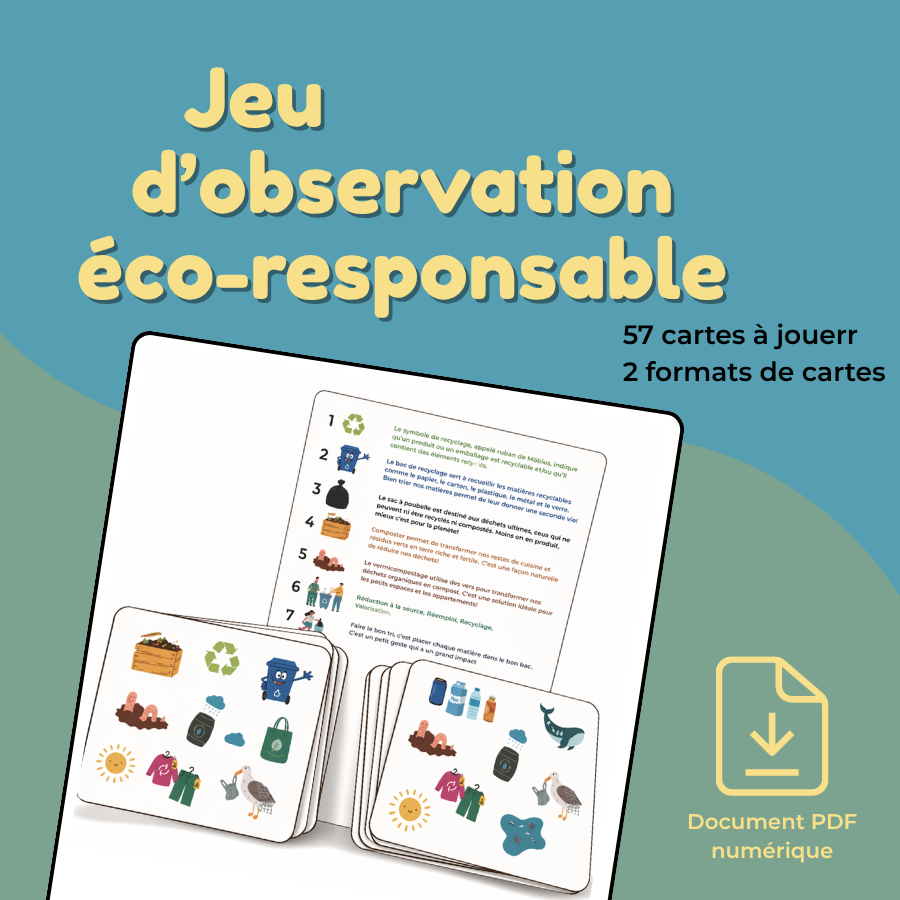 Jeu d'observation éco-responsable - documents numériques