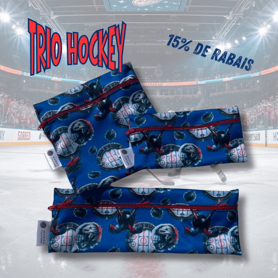Trio de sacs à collation - Hockey