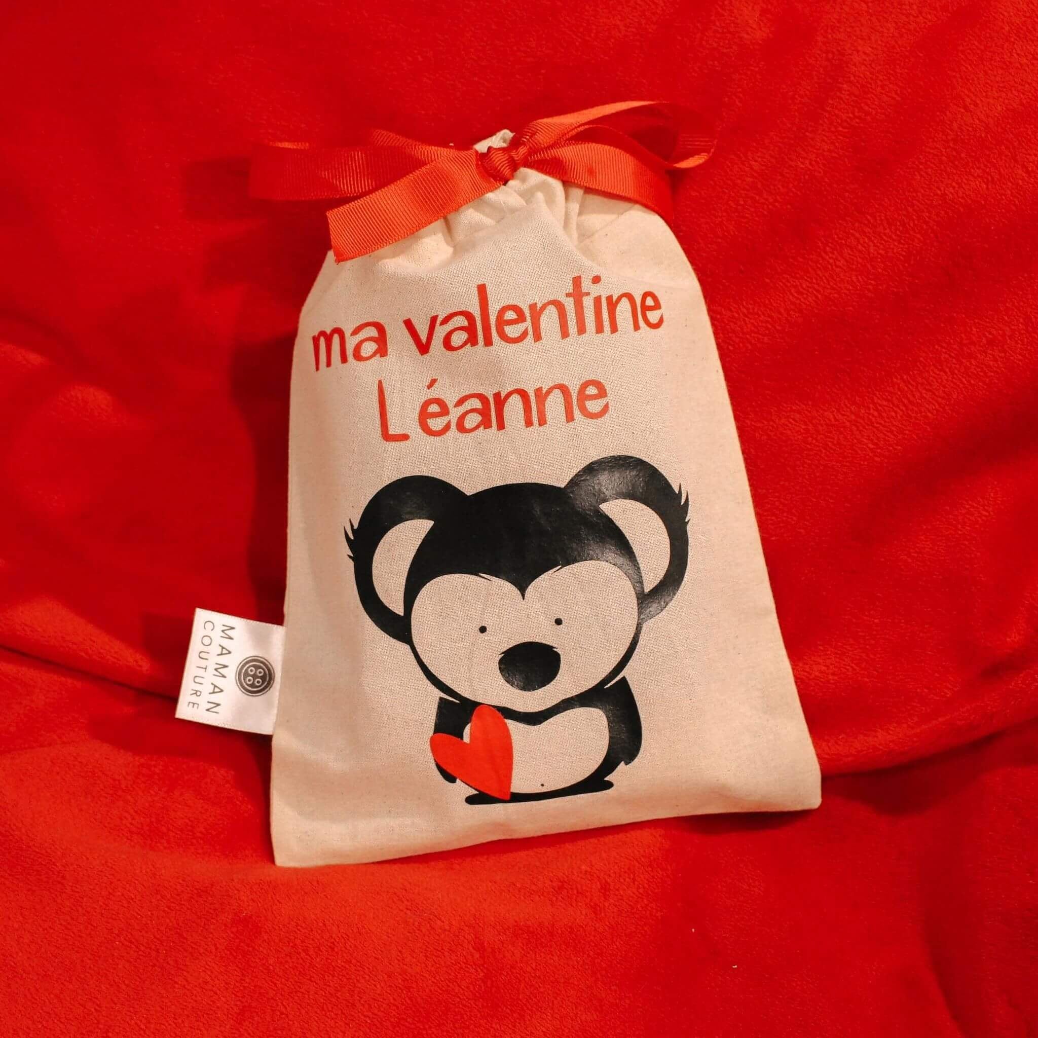 Sac cadeaux de St-Valentin - Mon valentin ou ma valentine - 3 modèles d'animaux