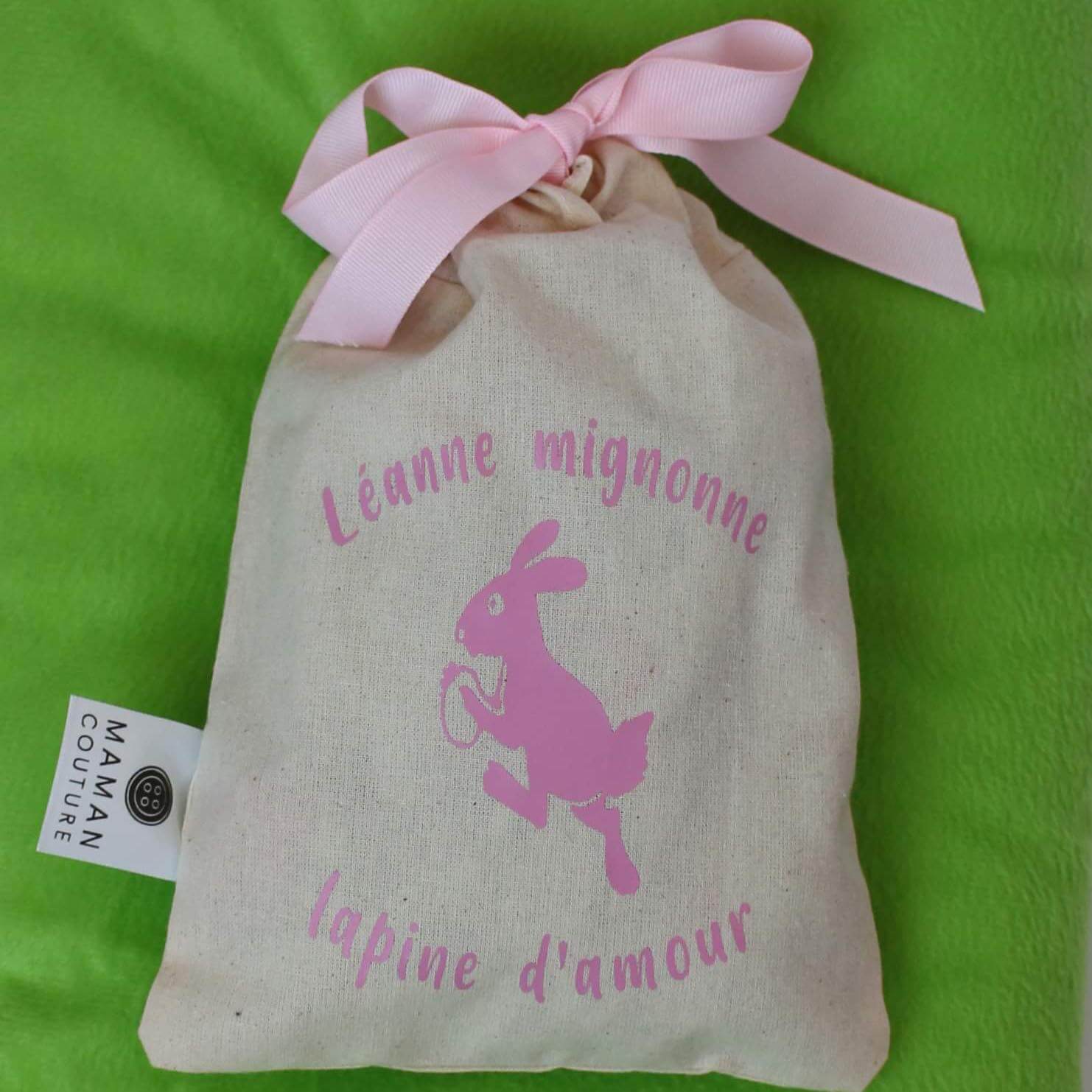 Sac cadeaux de Pâques - lapin/lapine d'amour - Personnalisable - Réutilisable