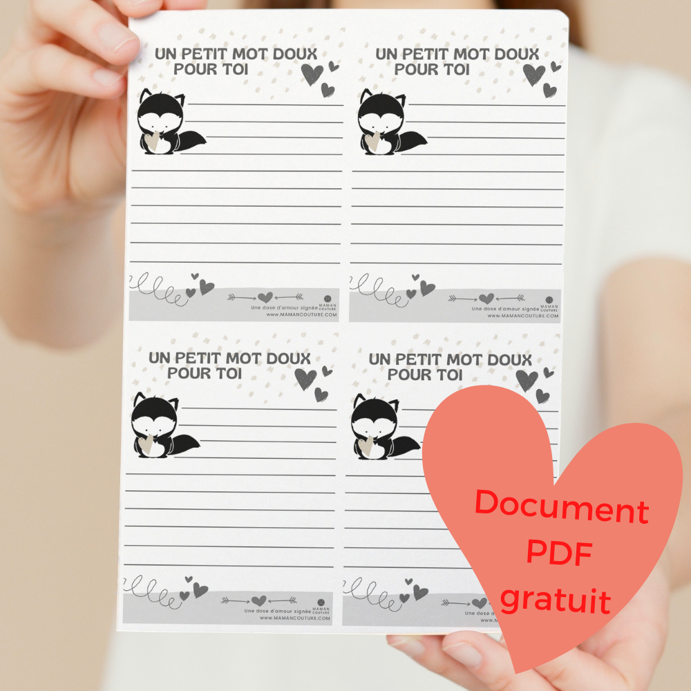 Petits mots doux à imprimer