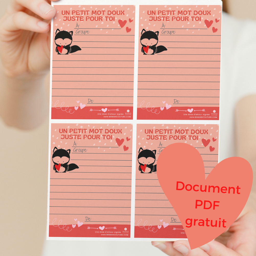 Petits mots doux à imprimer