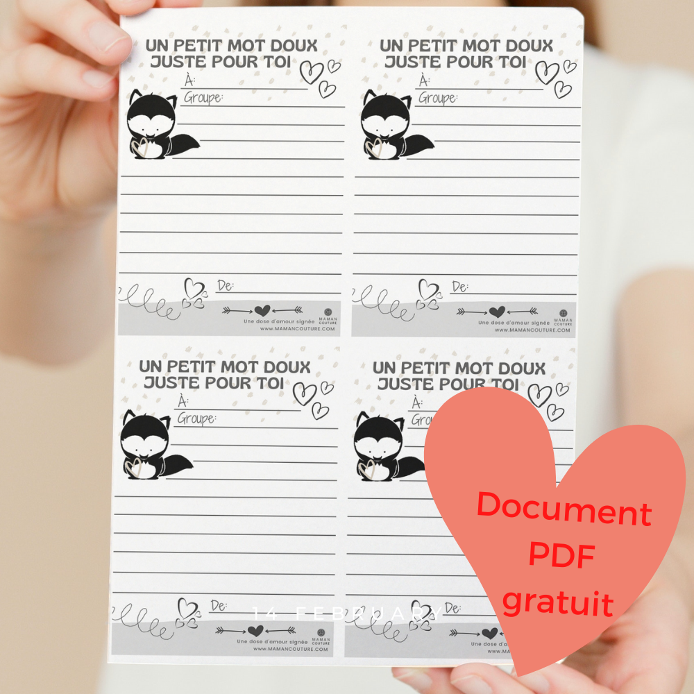 Petits mots doux à imprimer