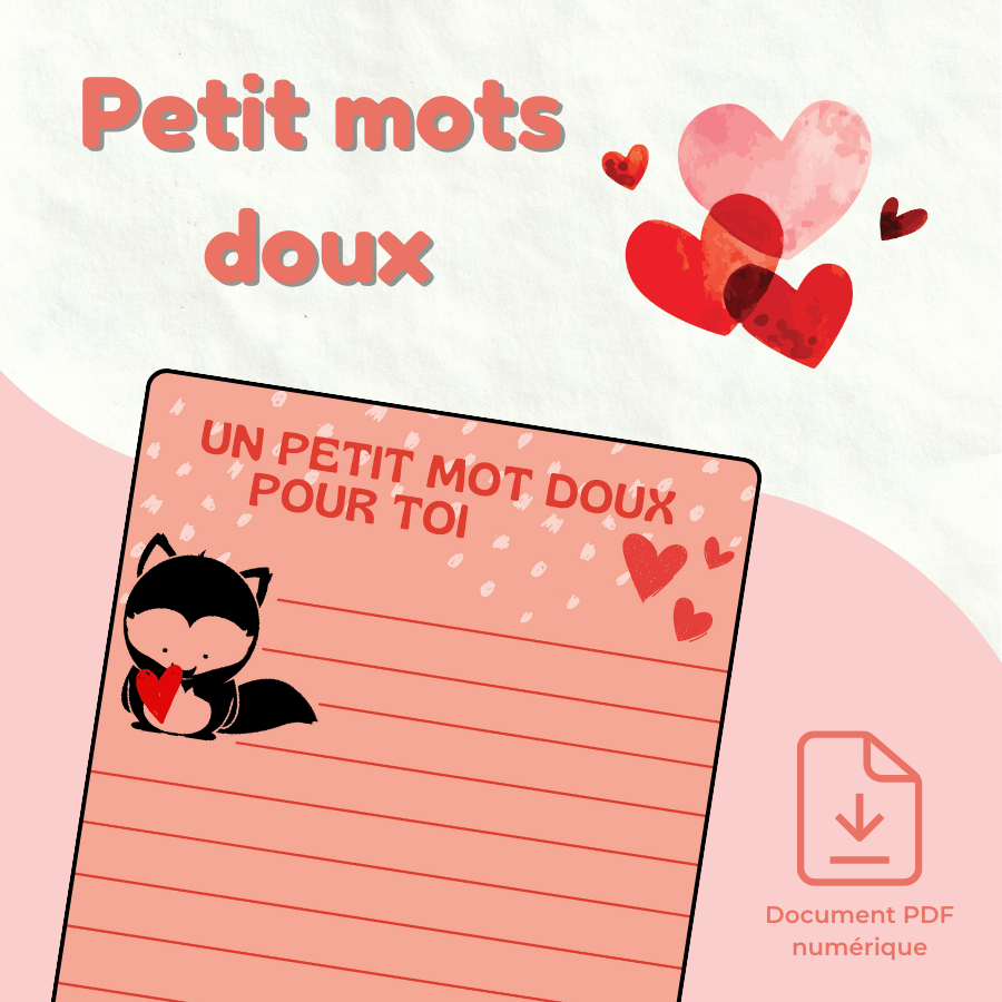 Petits mots doux à imprimer