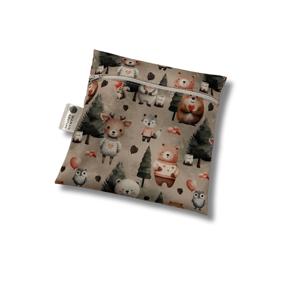 Tous les tissus des sacs à collation - Format carré