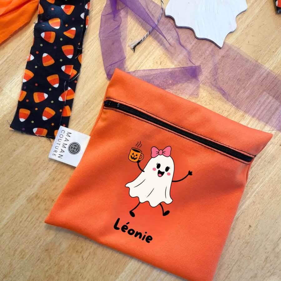 Sac à collation carré — Halloween personnalisé avec prénom