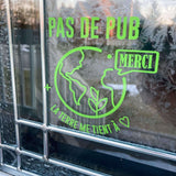 Autocollant - PAS DE PUB - Sticker anti-publicité