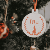 Boules de Noël en bois - Sapin - personnalisable